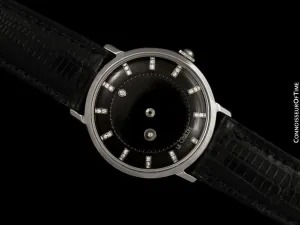 1957 Jaeger-LeCoultre (Vacheron & Constantin) Vintage Galaxy Mystery Dial - 14K White Gold & Diamonds