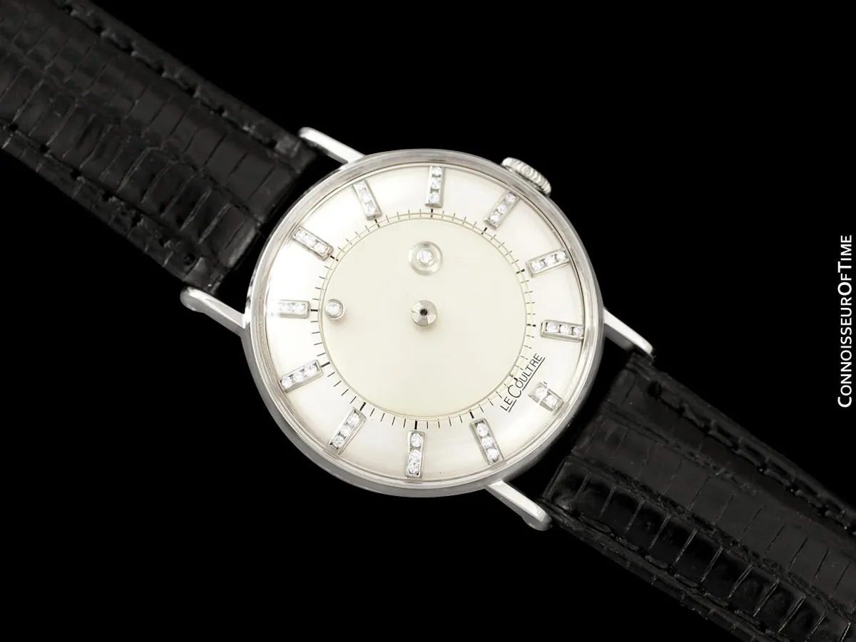 1957 Jaeger-LeCoultre / Vacheron & Constantin Vintage Galaxy Mystery Dial - 14K White Gold & Diamonds