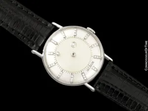 1957 Jaeger-LeCoultre / Vacheron & Constantin Vintage Galaxy Mystery Dial - 14K White Gold & Diamonds