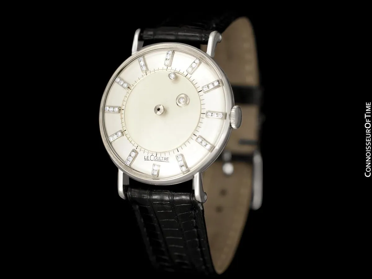 1957 Jaeger-LeCoultre / Vacheron & Constantin Vintage Galaxy Mystery Dial - 14K White Gold & Diamonds