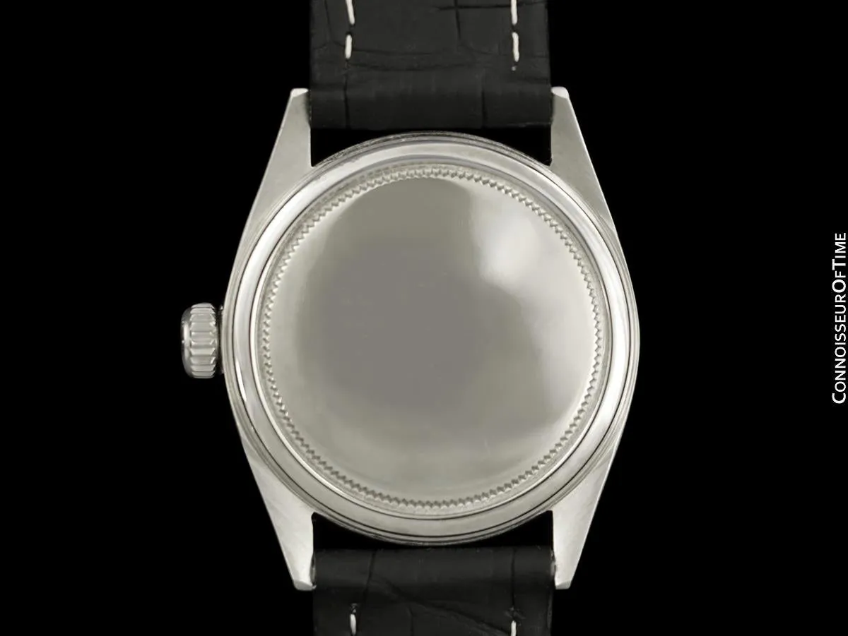 1957 Rolex Oyster Precision Classic Vintage Mens Handwound Watch with Tiffany Blue Dial - Stainless Steel & Diamond
