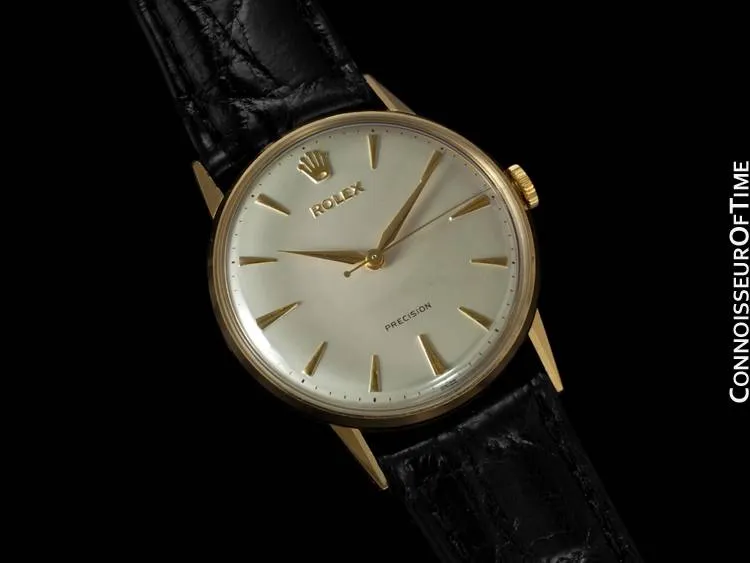 1959 Rolex Precision Vintage Mens Dress Watch - 18K Gold