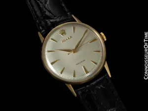 1959 Rolex Precision Vintage Mens Dress Watch - 18K Gold