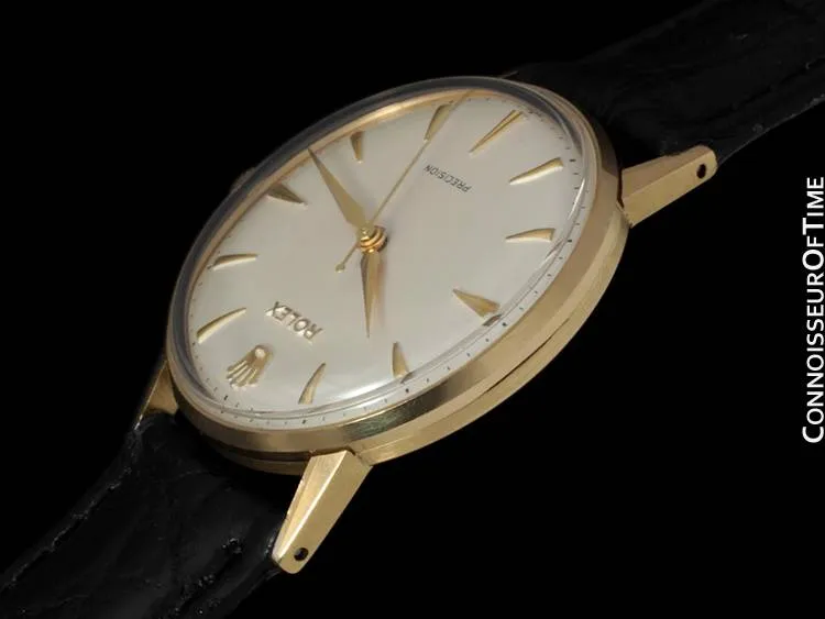 1959 Rolex Precision Vintage Mens Dress Watch - 18K Gold