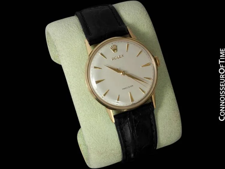 1959 Rolex Precision Vintage Mens Dress Watch - 18K Gold
