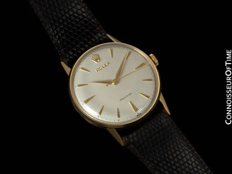 1959 Rolex Precision Vintage Mens Dress Watch - 18K Gold