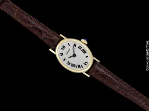 1960's Cartier Vintage Classic Ladies Handwound Watch - 14K Gold