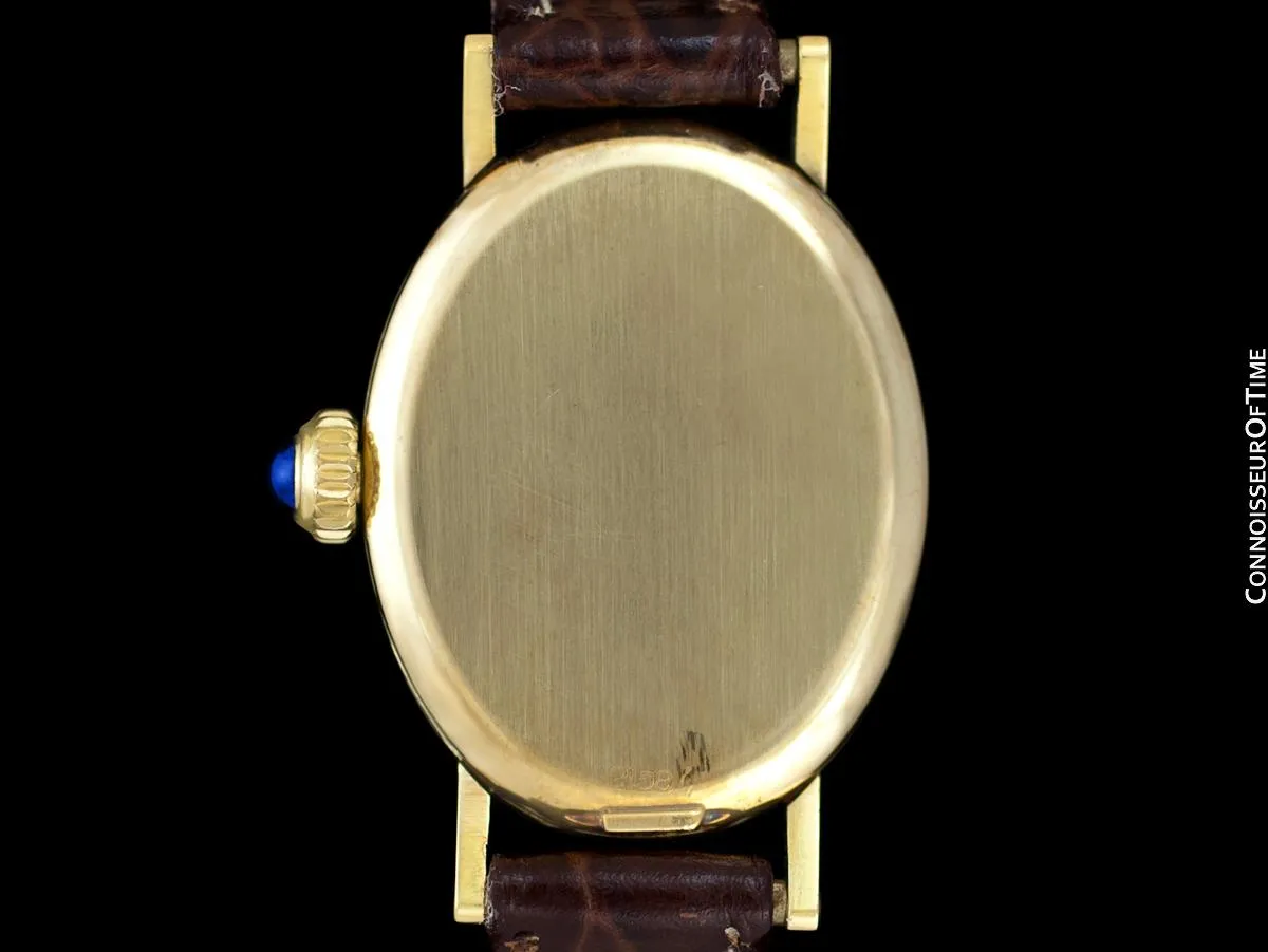 1960's Cartier Vintage Classic Ladies Handwound Watch - 14K Gold
