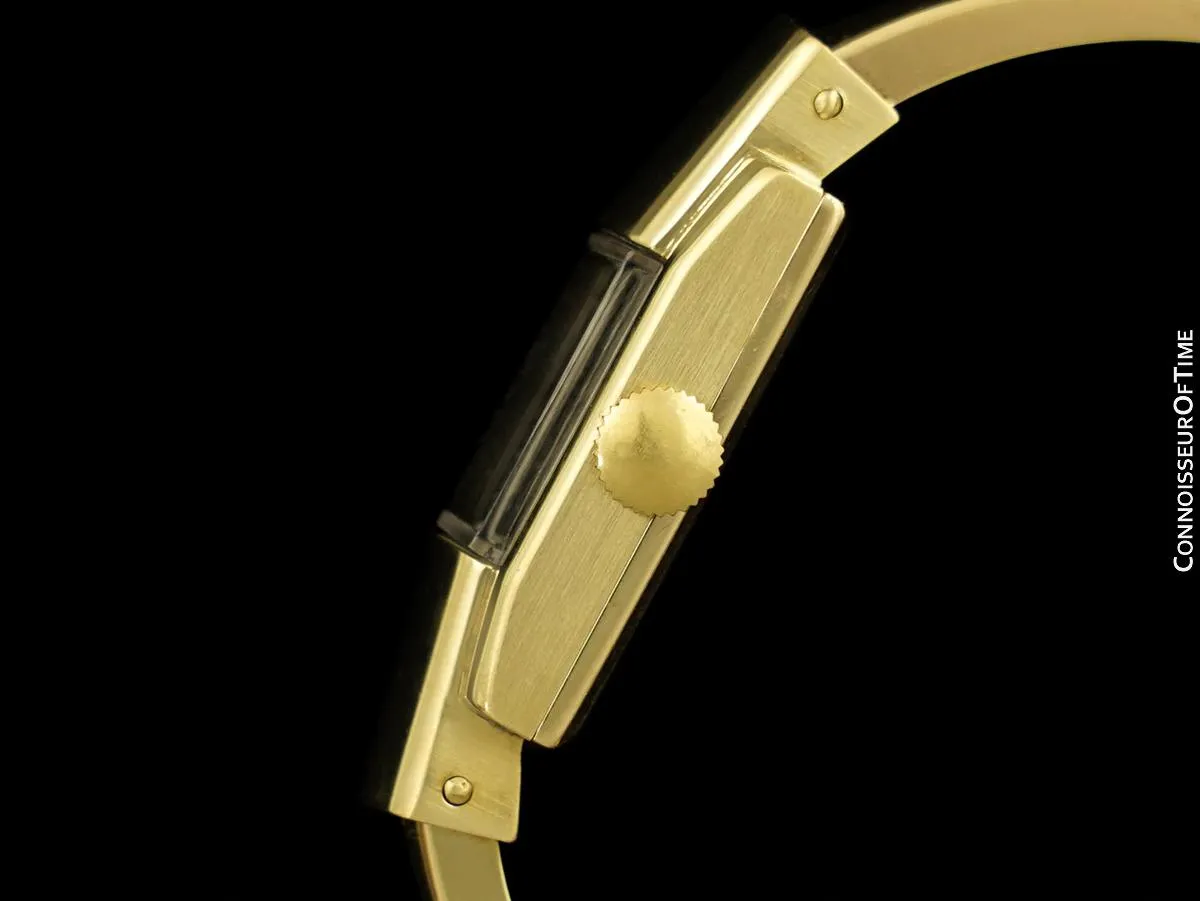 1960's Girard Perregaux Vintage Ladies Cuff Bracelet Factory Original Watch - 14K Gold Watch