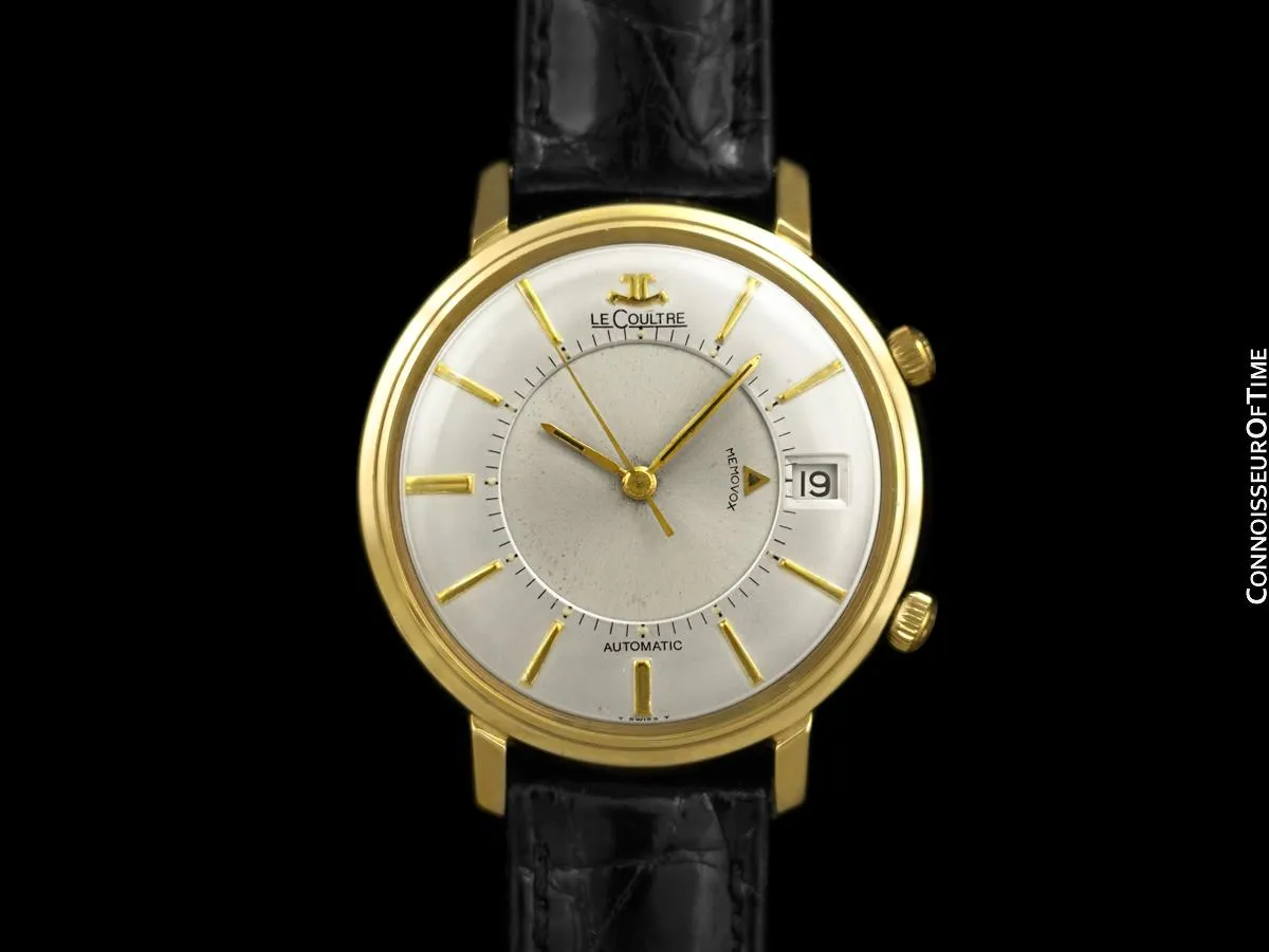 1960's Jaeger-LeCoultre Vintage Mens Memovox Alarm Reveil, Automatic - 14K Gold