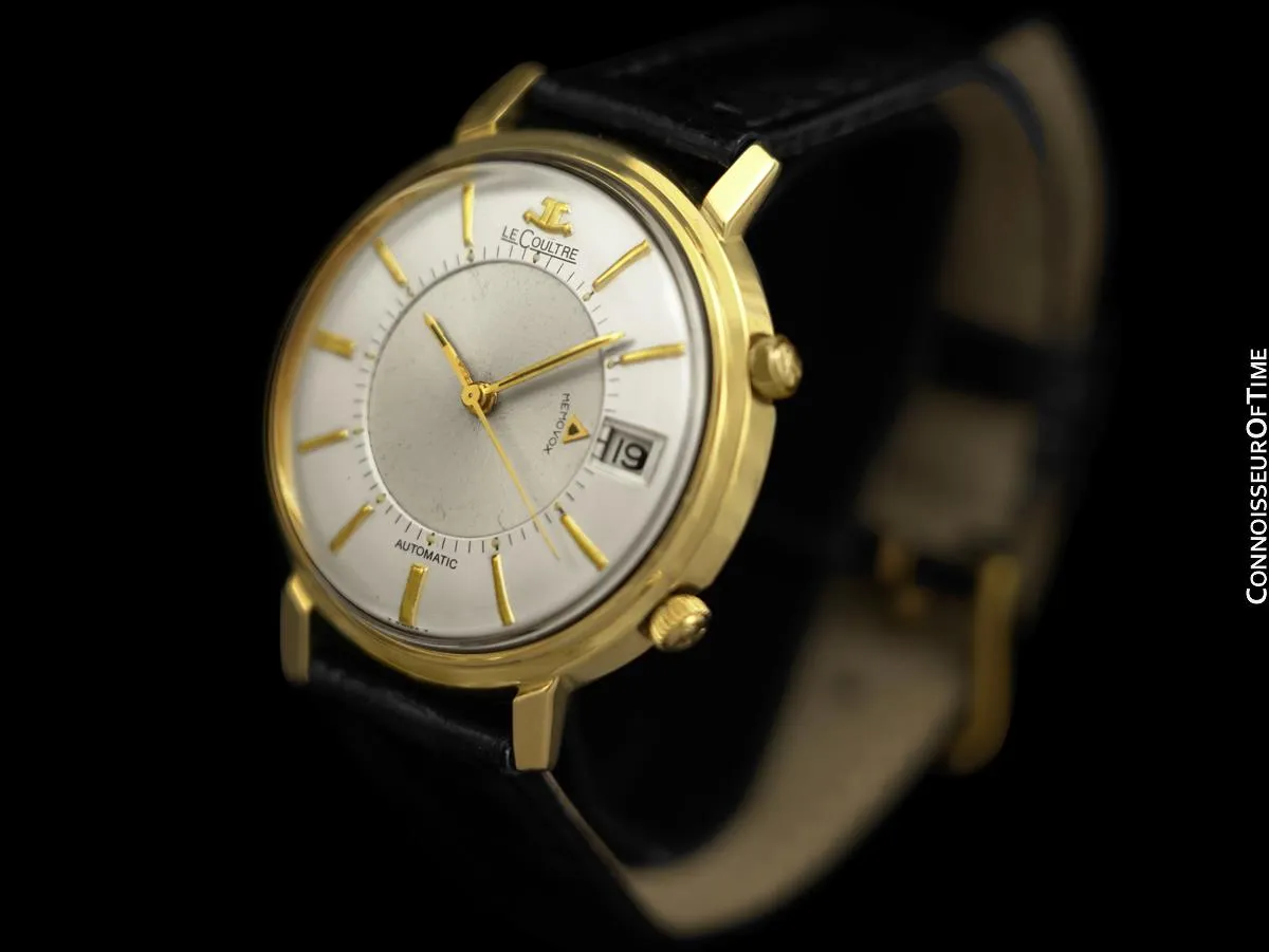 1960's Jaeger-LeCoultre Vintage Mens Memovox Alarm Reveil, Automatic - 14K Gold