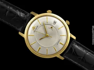 1960's Jaeger-LeCoultre Vintage Mens Memovox Alarm Reveil, Automatic - 14K Gold