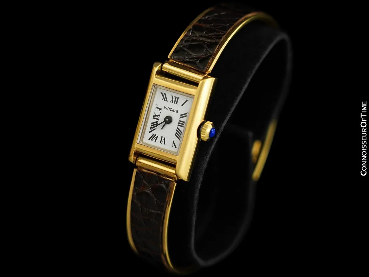 1960's Vincara French Vintage 18K Gold Plated & Stainless Steel Watch - Owned & Worn By Jerry Lewis