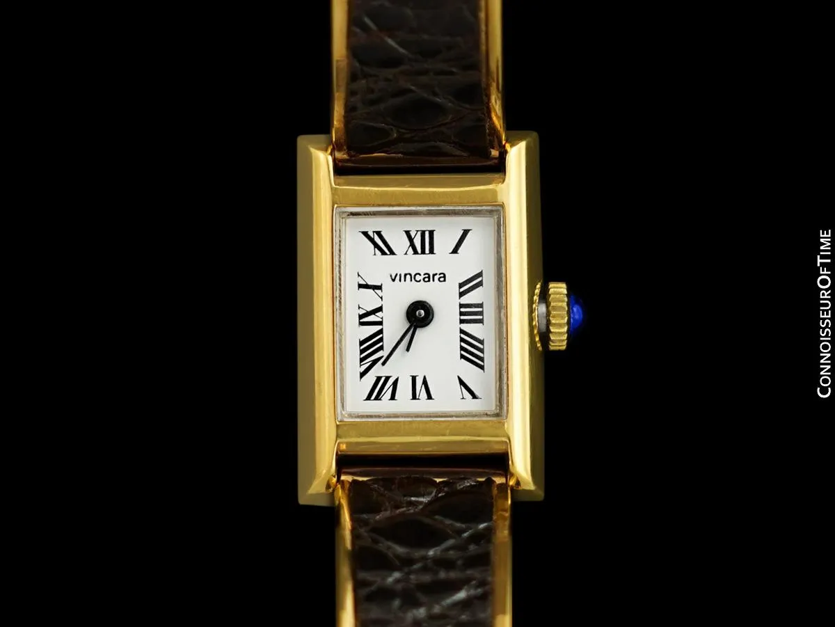 1960's Vincara French Vintage 18K Gold Plated & Stainless Steel Watch - Owned & Worn By Jerry Lewis
