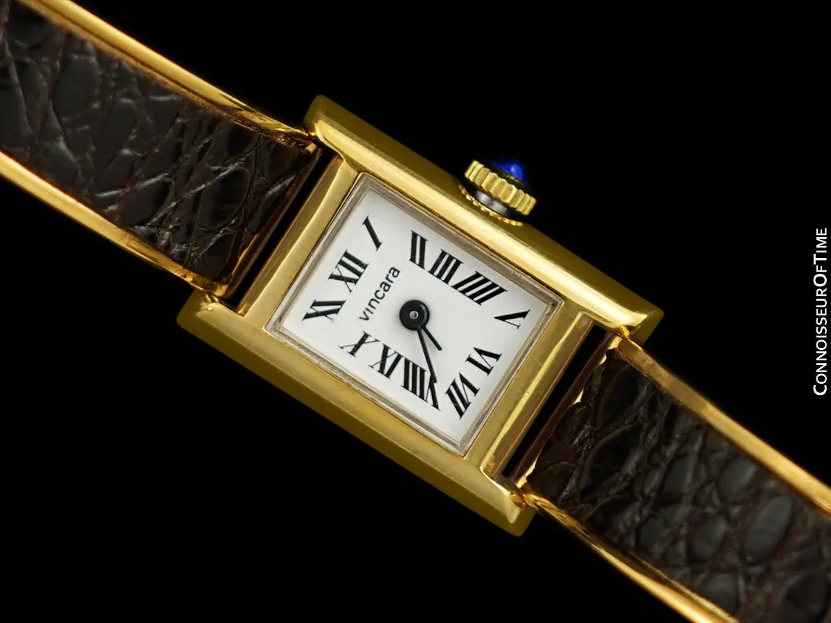 1960's Vincara French Vintage 18K Gold Plated & Stainless Steel Watch - Owned & Worn By Jerry Lewis