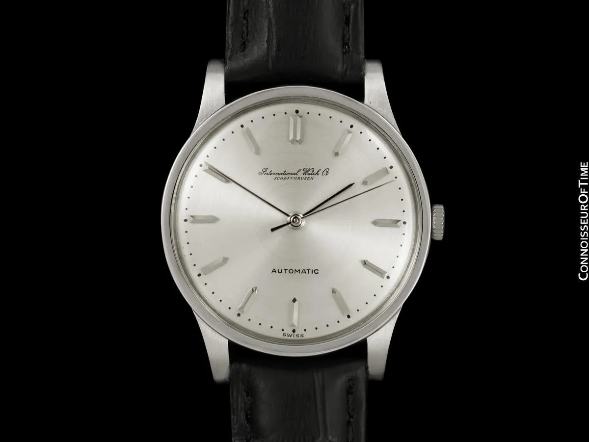 1961 IWC Vintage Mens Full Size Automatic Cal. 853 Isomura Watch - Platinum