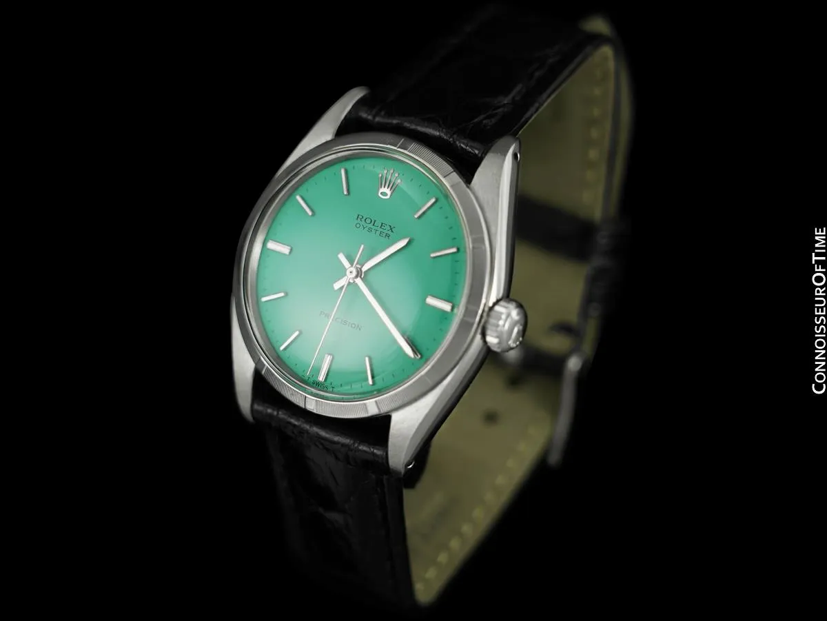 1961 Rolex Oyster Precision Classic Vintage Mens Handwound Watch - Stainless Steel