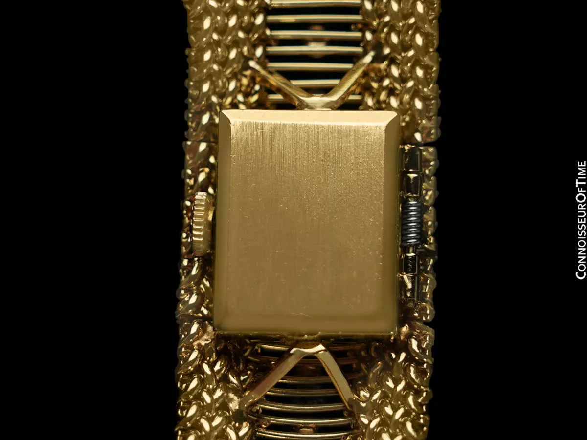 1964 Omega Ladies Vintage Cocktail Covered 14K Gold & Diamond Watch - All Original