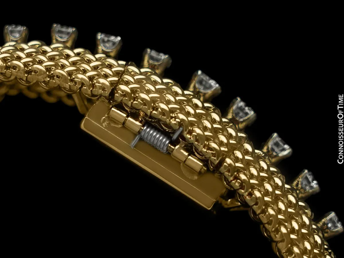 1964 Omega Ladies Vintage Cocktail Covered 14K Gold & Diamond Watch - All Original