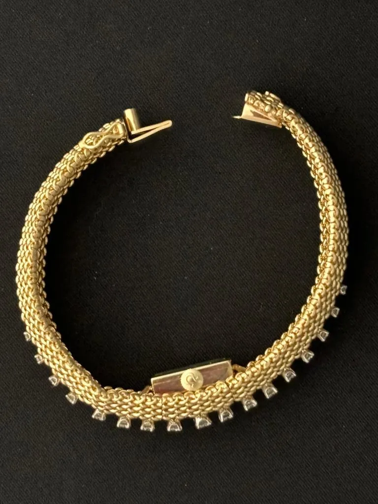 1964 Omega Ladies Vintage Cocktail Covered 14K Gold & Diamond Watch - All Original
