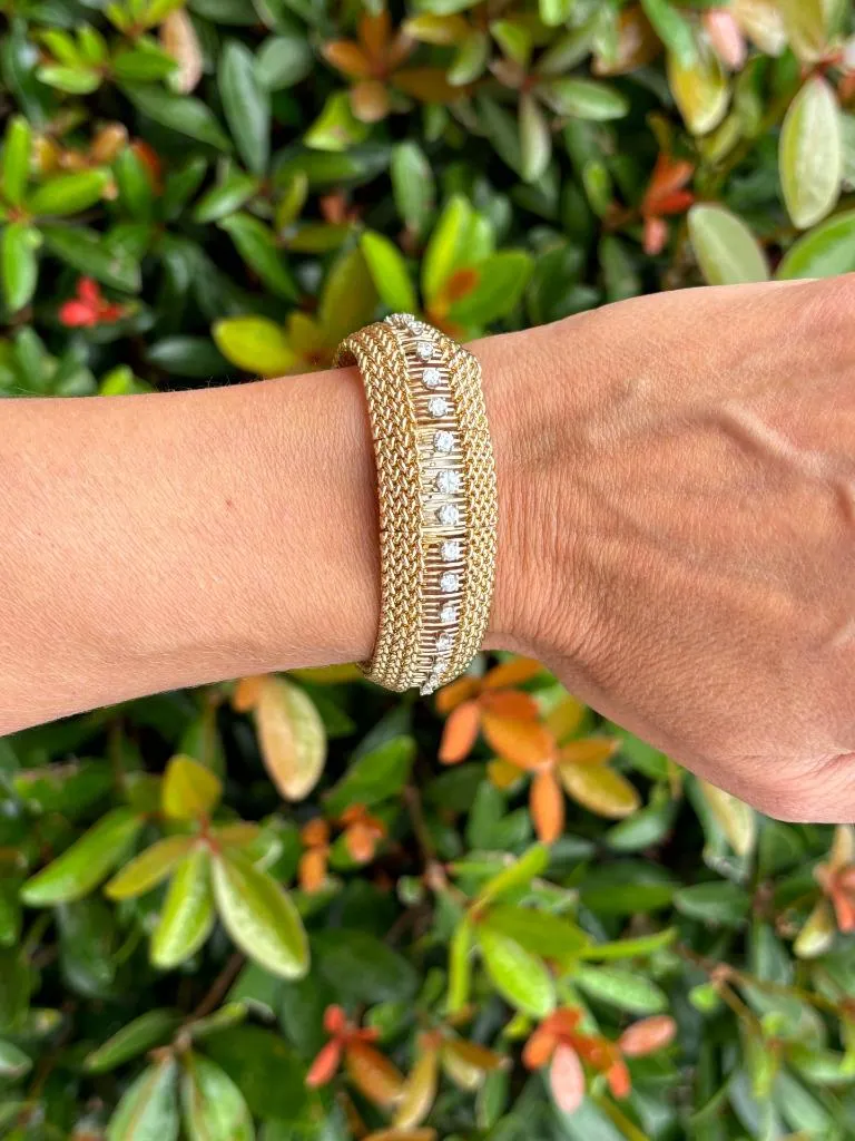 1964 Omega Ladies Vintage Cocktail Covered 14K Gold & Diamond Watch - All Original