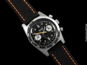 1970 Bulova Deep Sea 666 ft. Divers Vintage Mens Ghost Coke Bezel Chronograph Watch - Stainless Steel