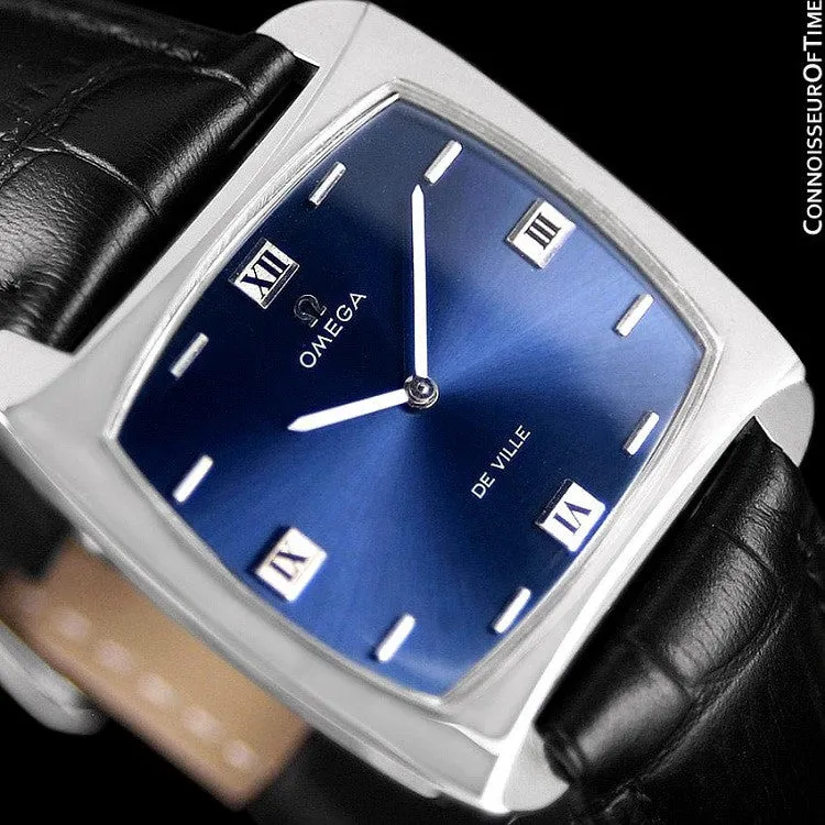 1970 Omega De Ville Full Size Mens Retro Ultra Thin TV Watch - Stainless Steel