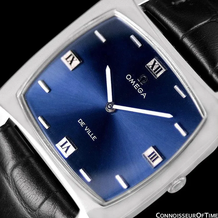 1970 Omega De Ville Full Size Mens Retro Ultra Thin TV Watch - Stainless Steel
