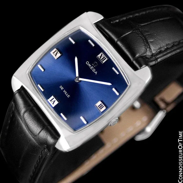1970 Omega De Ville Full Size Mens Retro Ultra Thin TV Watch - Stainless Steel