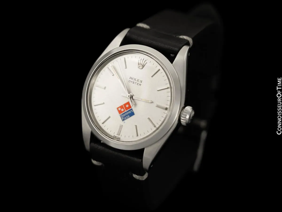 1970 Rolex Oyster Precision Classic Vintage Mens Domino's Pizza Watch - Stainless Steel