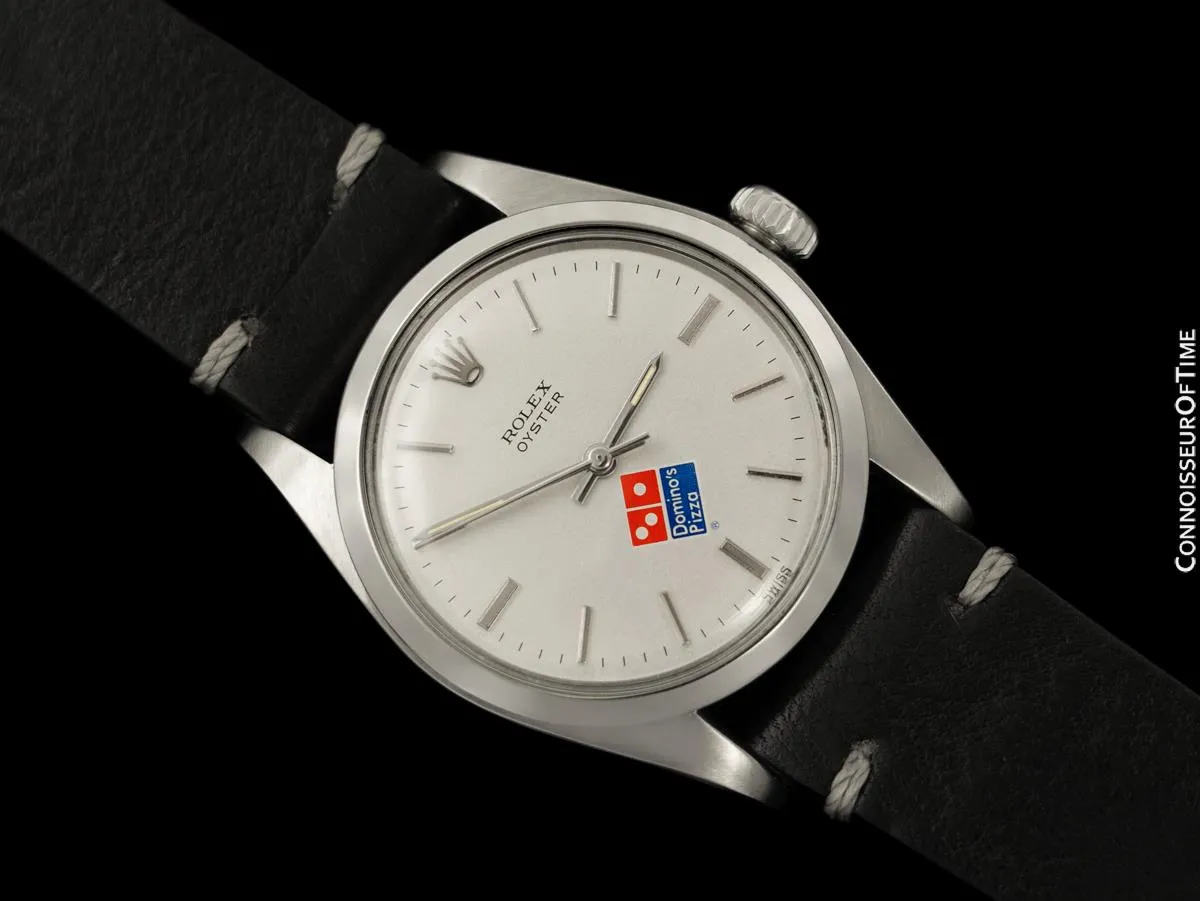 1970 Rolex Oyster Precision Classic Vintage Mens Domino's Pizza Watch - Stainless Steel
