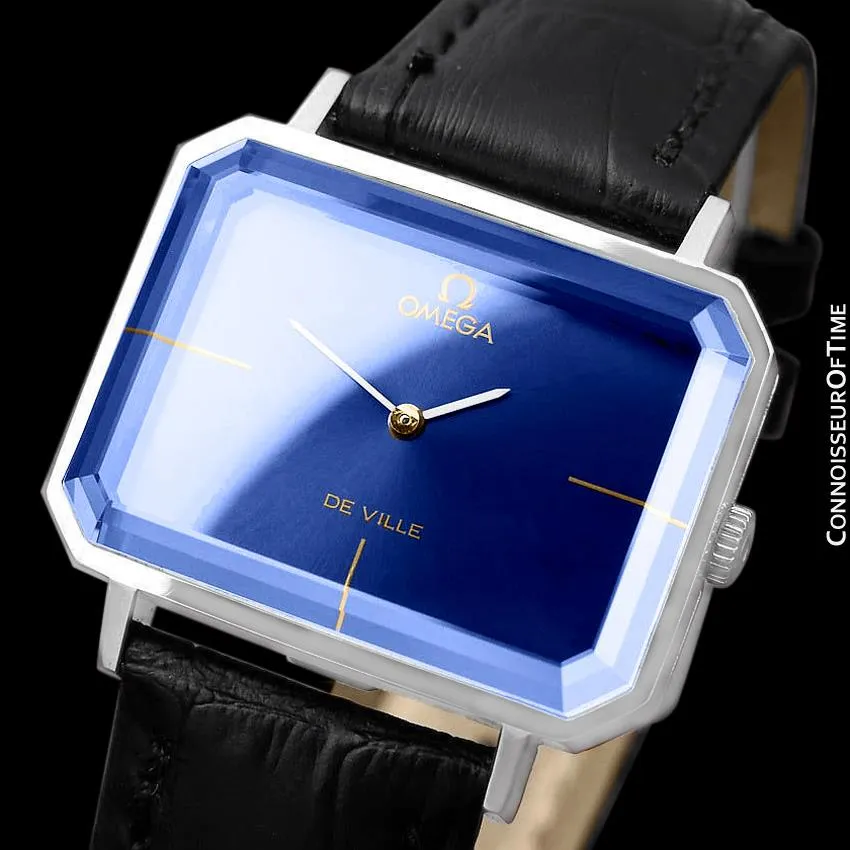 1971 Omega De Ville Mens Midsize "Emerald" Modern Watch By Andrew Grima - Stainless Steel