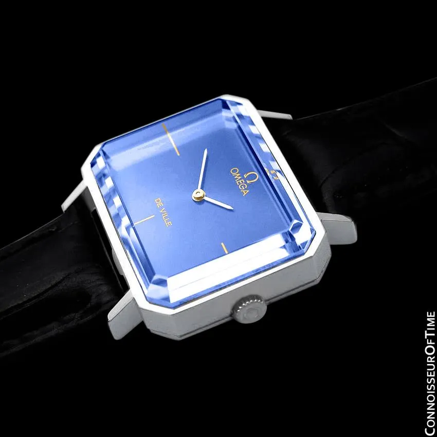 1971 Omega De Ville Mens Midsize "Emerald" Modern Watch By Andrew Grima - Stainless Steel