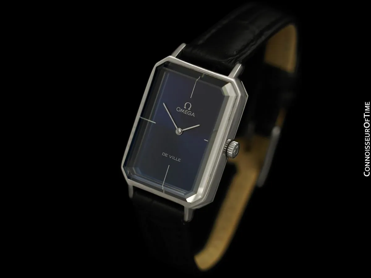 1973 Omega De Ville Mens "Emerald" Modern Watch By Andrew Grima - Stainless Steel