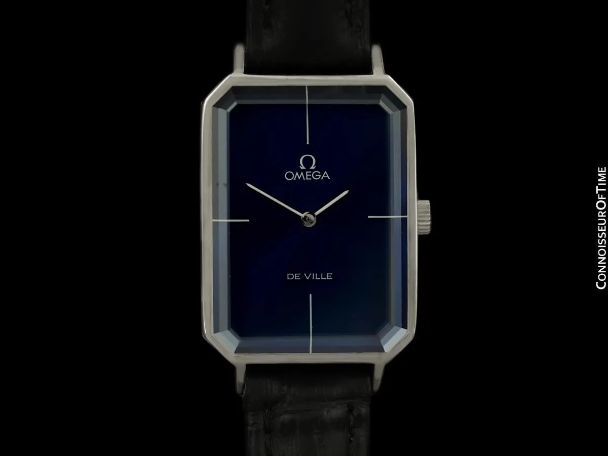 1973 Omega De Ville Mens "Emerald" Modern Watch By Andrew Grima - Stainless Steel