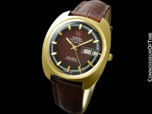 1973 Omega Geneve Chronometer f300 Hz Accutron Large Vintage Mens - 18K Gold Plated & Stainless Steel