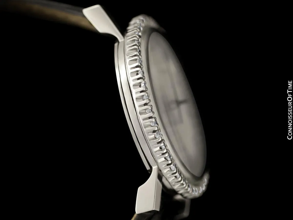 1974 Rolex Precision Vintage Mens Ref. 3411 Dress Watch - Stainless Steel & Diamonds