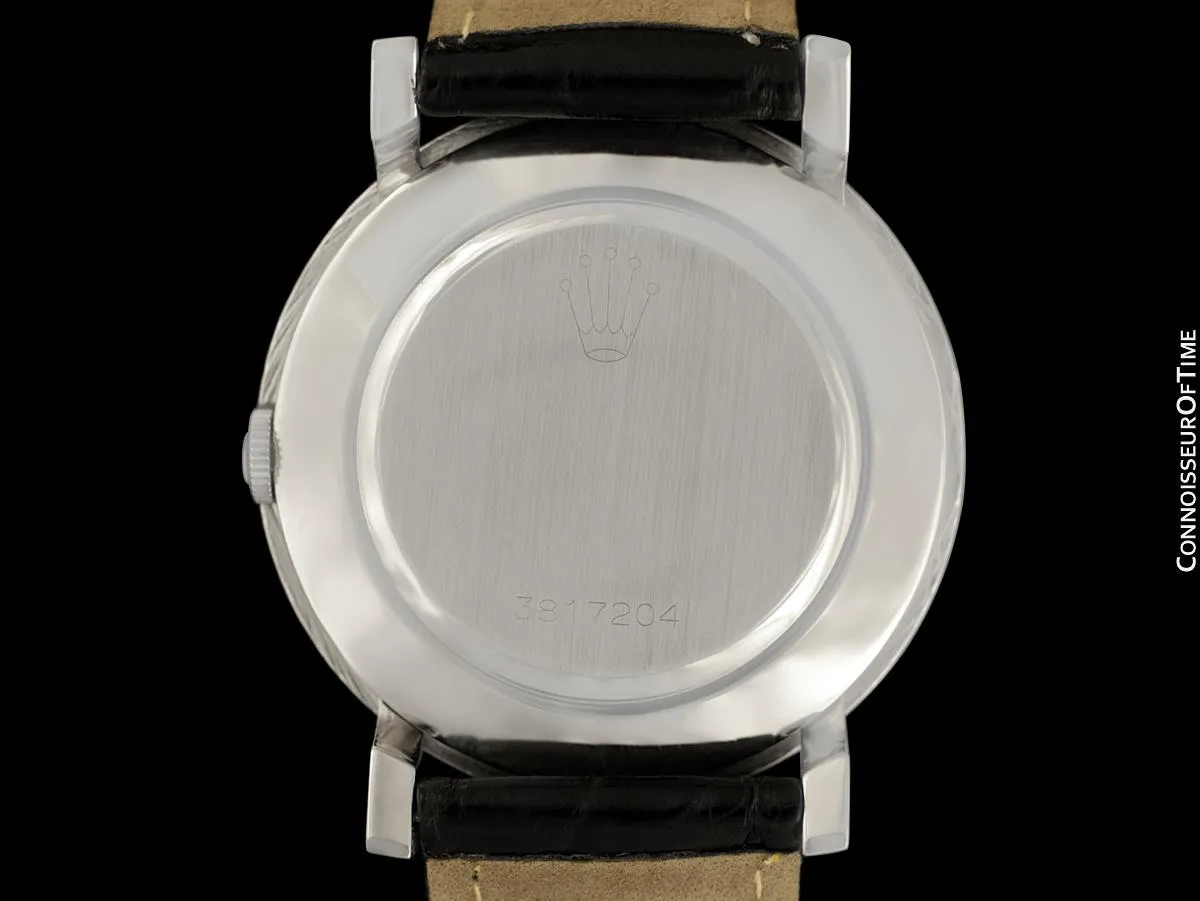 1974 Rolex Precision Vintage Mens Ref. 3411 Dress Watch - Stainless Steel & Diamonds
