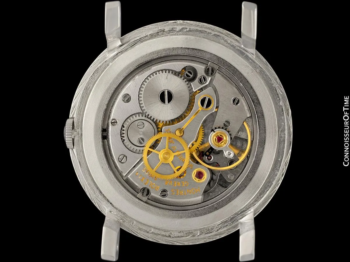 1974 Rolex Precision Vintage Mens Ref. 3411 Dress Watch - Stainless Steel & Diamonds