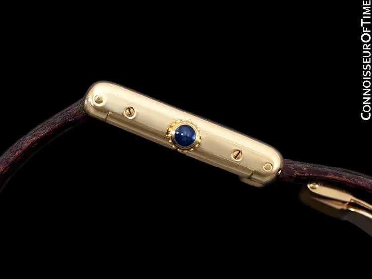 1979 Cartier Vintage Ladies Tank Watch with Deployment Buckle - Solid 18K Gold