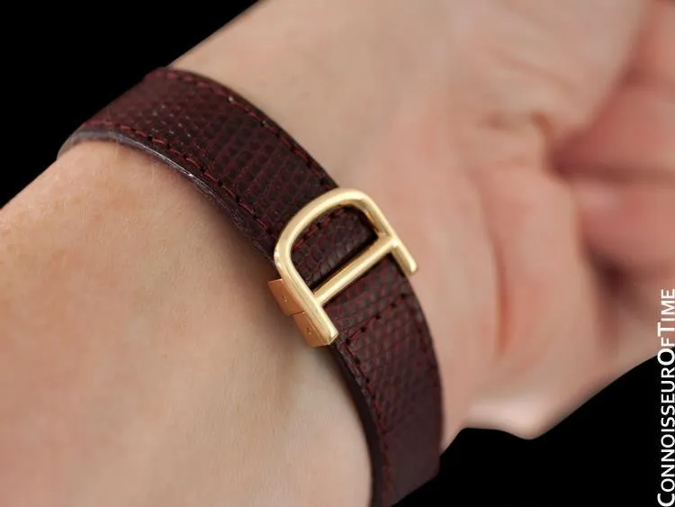 1979 Cartier Vintage Ladies Tank Watch with Deployment Buckle - Solid 18K Gold