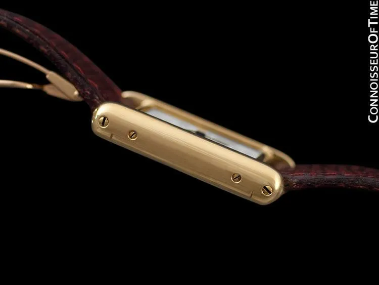 1979 Cartier Vintage Ladies Tank Watch with Deployment Buckle - Solid 18K Gold