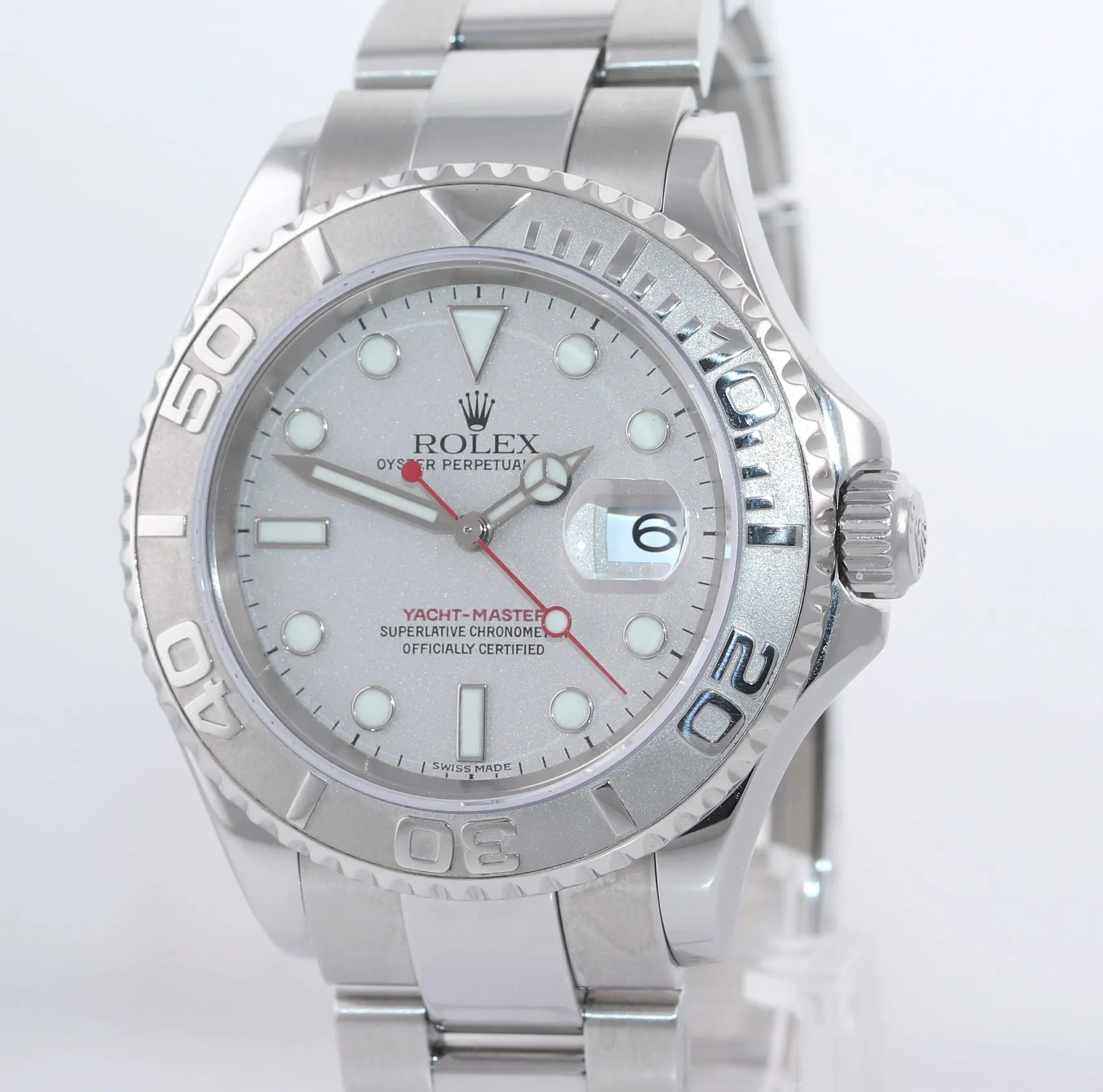 2002 Rolex Yacht-Master 16622 Steel Platinum Bezel Oyster 40mm Watch Box