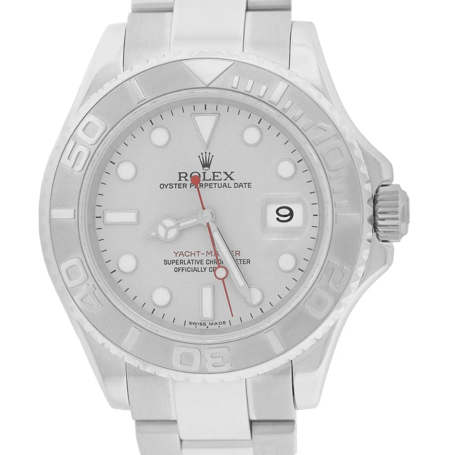 2005 Rolex Yacht-Master 16622 Stainless Steel Platinum Rolesium 40mm Date Watch