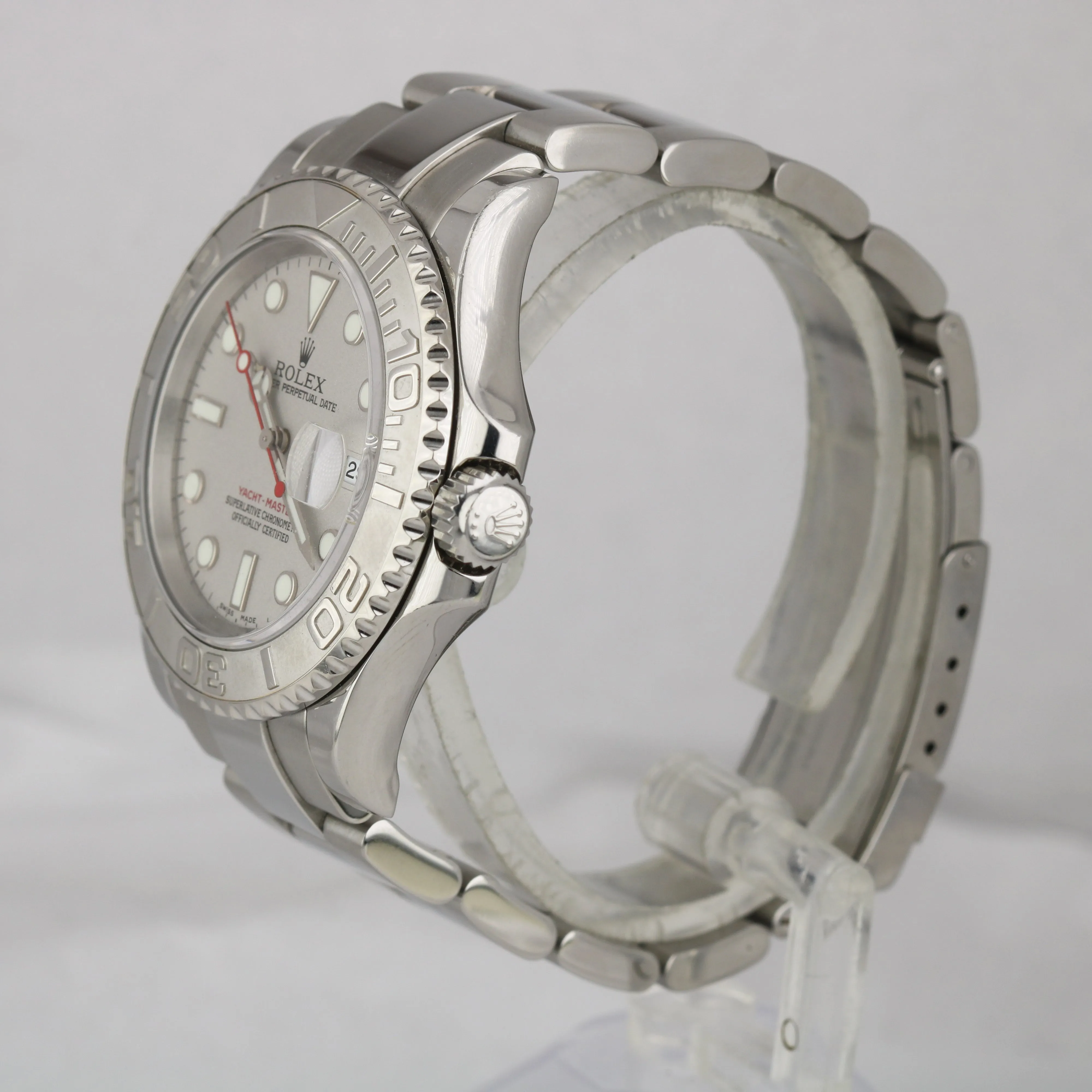 2006 MINT Rolex Yacht-Master Stainless Steel Platinum 40mm Swiss Watch 16622 BP