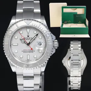 2007 MINT Rolex Yacht-Master 16622 Steel Platinum Bezel Oyster 40mm Watch Box