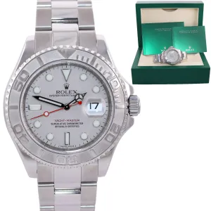2008 Rolex Yacht-Master 16622 Steel Platinum Engraved Rehaut Watch Box