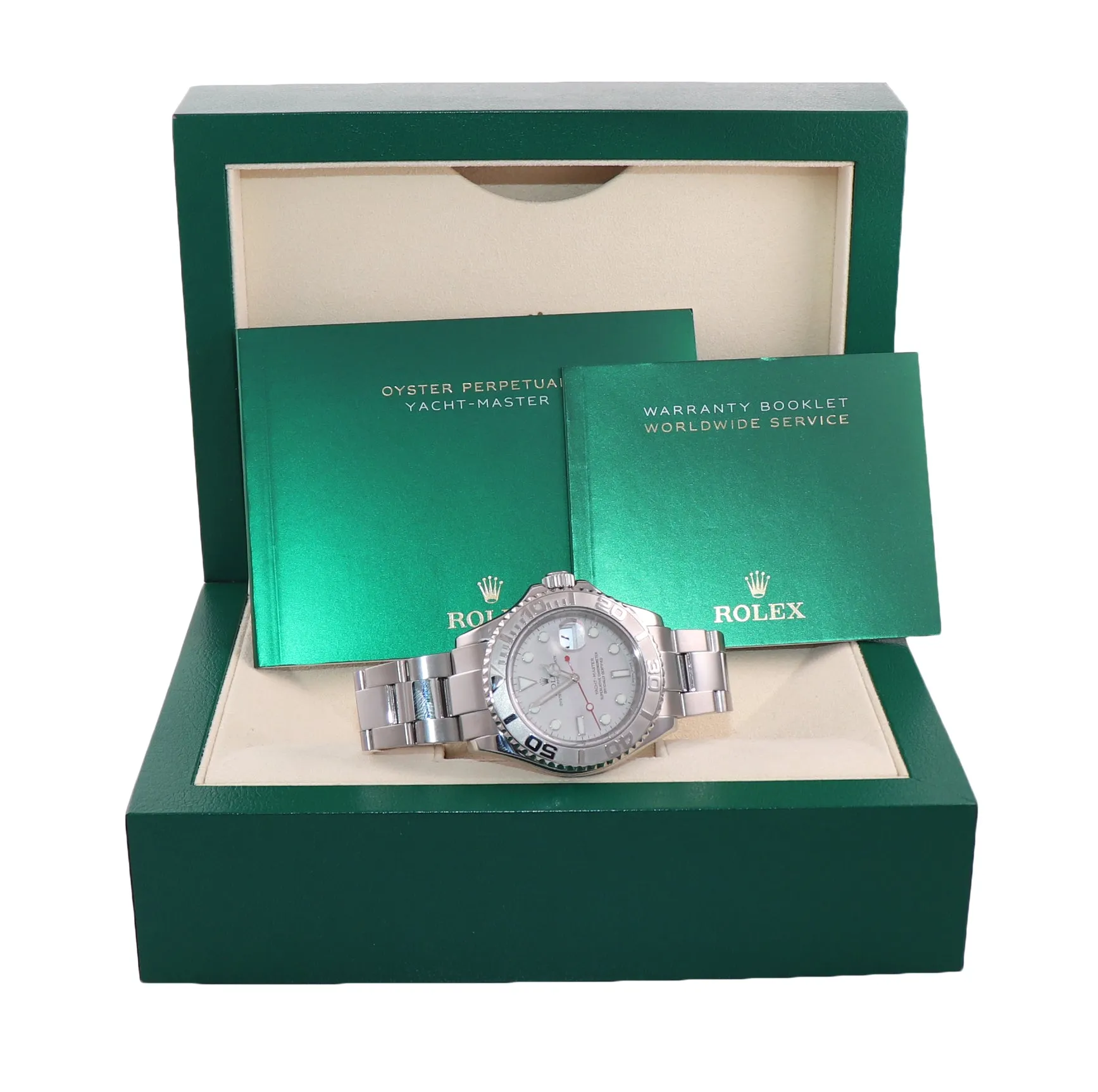 2008 Rolex Yacht-Master 16622 Steel Platinum Engraved Rehaut Watch Box