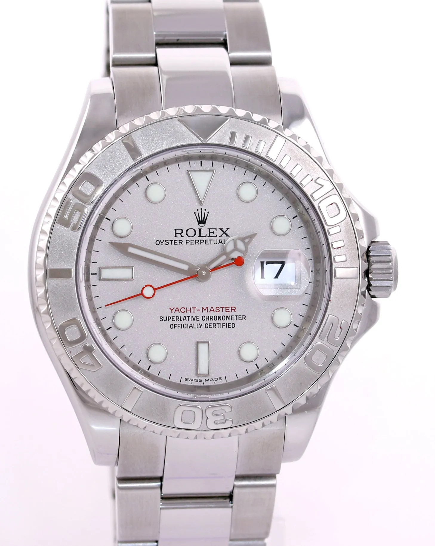 2008 Rolex Yacht-Master 16622 Steel Platinum Engraved Rehaut Watch Box