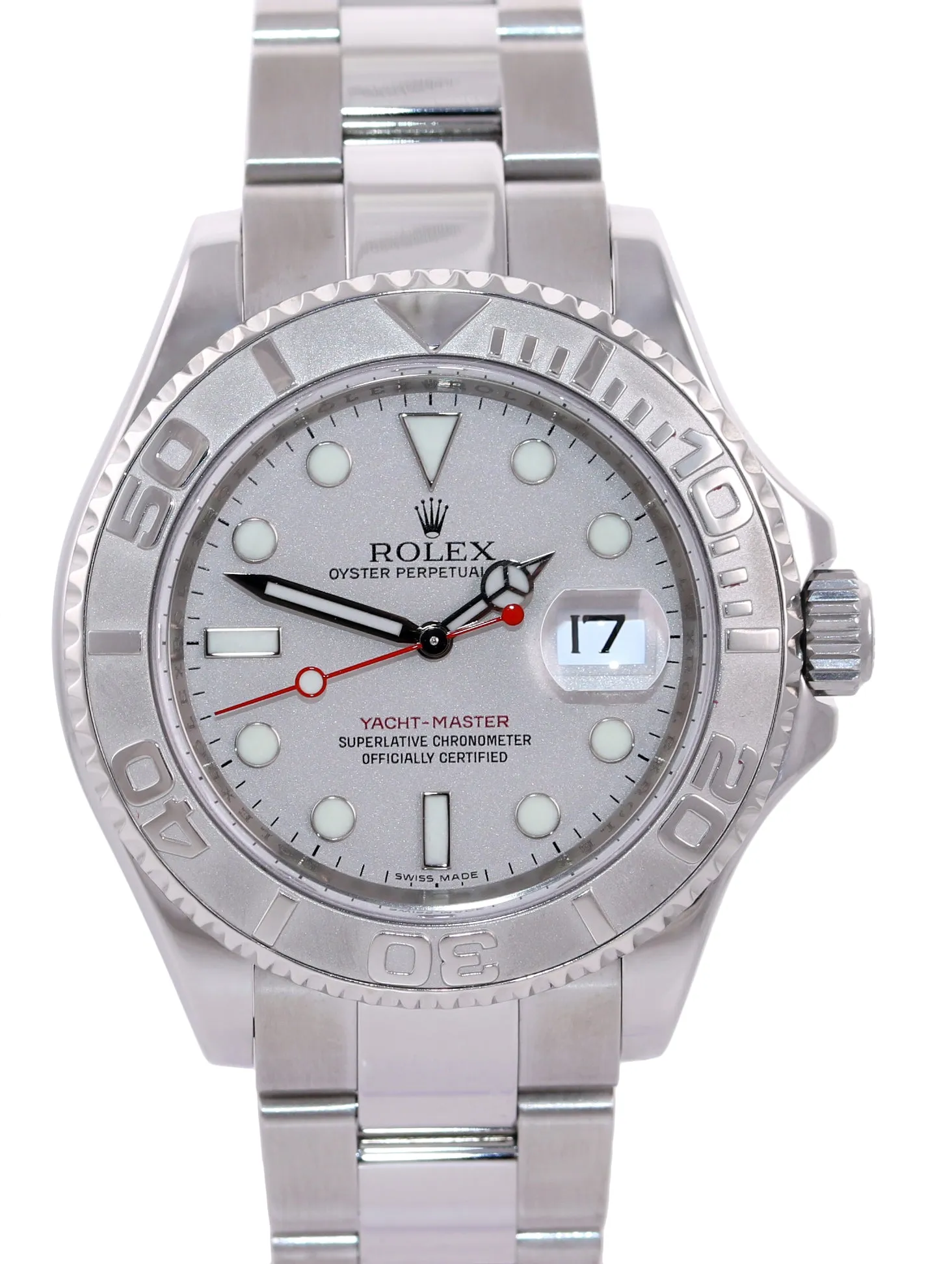 2008 Rolex Yacht-Master 16622 Steel Platinum Engraved Rehaut Watch Box
